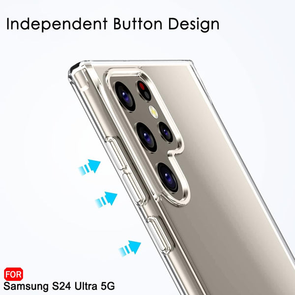 Mobielectro Soft Silicon Transparent |Scratch Resistant Clear Case for Samsung S24 Ultra 5G