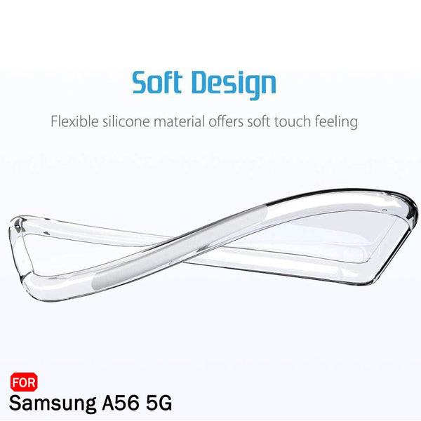 Mobielectro Clear Transparent Shockproof Scratch Resistant Protective Phone Case for Samsung A56 5G