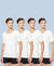 T.T. Men Interlock Half Sleev Vest With Pocket Pack Of 4 White