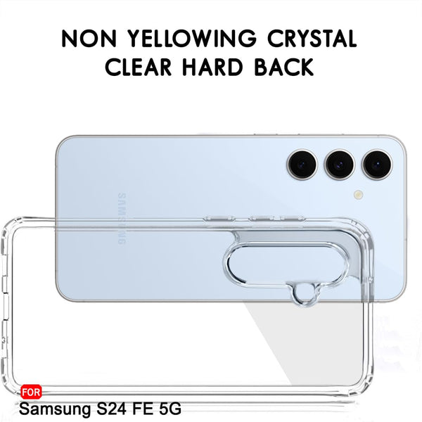 Mobielectro Soft Silicon Transparent |Scratch Resistant Clear Case for Samsung S24 FE 5G