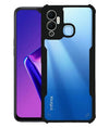 Mobielectro Camera Bump Protection | Slim Stylish 360 Protection Design |Crystal Clear | Shockproof Eagle Back Cover for Infinix Hot 12 Pro- Black