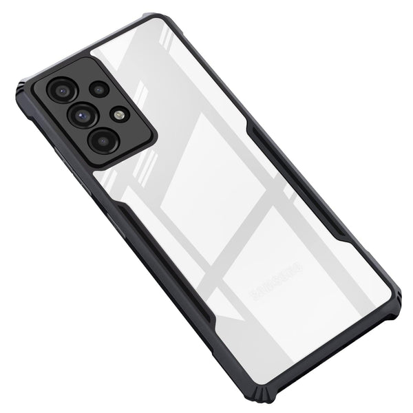 Mobielectro Camera Bump Protection | Slim Stylish 360 Protection Design |Crystal Clear | Shockproof Eagle Back Cover for Samsung A73 5G - Black