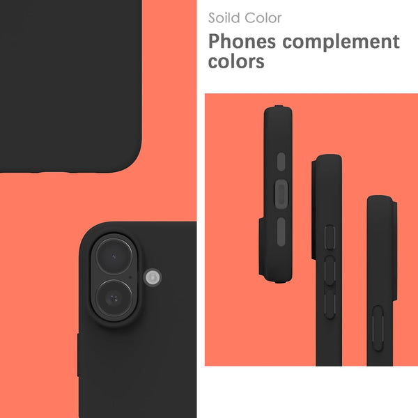 Mobielectro Waterkproof Soft Silicone Ultra Slim O.G Case for iPhone 16 - Black