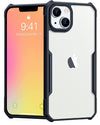 Mobielectro Camera Bump Protection | Slim Stylish 360 Protection Design |Crystal Clear | Shockproof Eagle Back Cover for iPhone 13 - Black