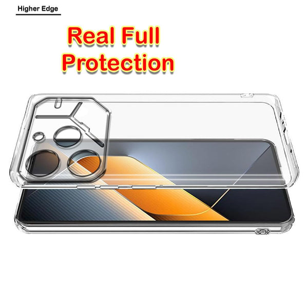 Mobielectro Clear Transparent Shockproof Scratch Resistant Protective Phone Case for Tecno POVA 6 Pro 5G