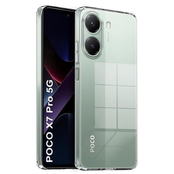 Mobielectro Clear Transparent Shockproof Scratch Resistant Protective Phone Case for POCO X7 Pro 5G