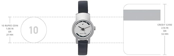 Quartz Analog Black Dial leather Strap Watch for Girls