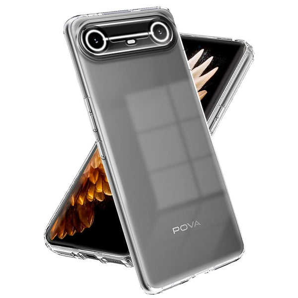 Mobielectro Clear Transparent Shockproof Scratch Resistant Protective Phone Case for Tecno POVA Slim 5G
