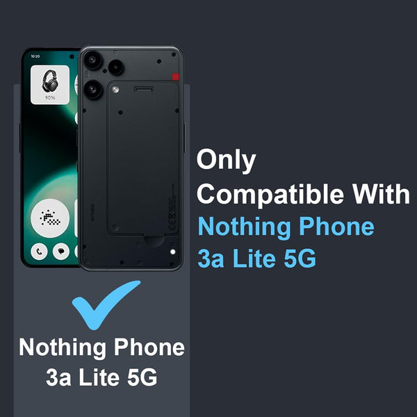 Mobielectro Clear Transparent Shockproof Scratch Resistant Protective Phone Case for Nothing Phone 3A Lite