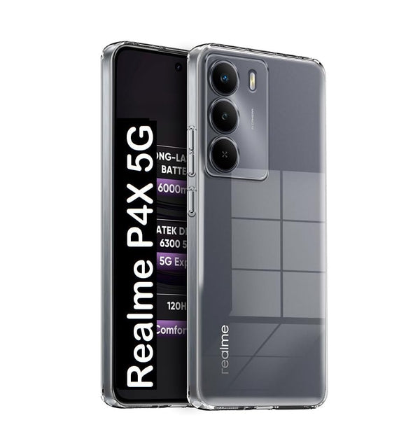 Mobielectro Clear Transparent Shockproof Scratch Resistant Protective Phone Case for Realme P4X 5G