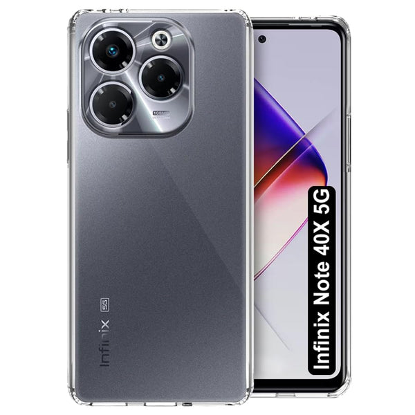 Mobielectro Clear Transparent Shockproof Scratch Resistant Protective Phone Case for Infinix Note 40X 5G