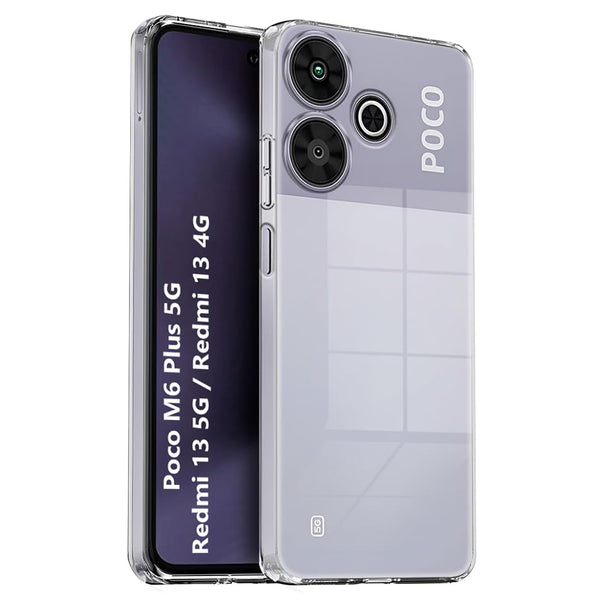 Mobielectro Soft Silicon Transparent |Scratch Resistant Clear Case for Redmi 13 5G