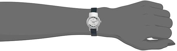 Quartz Analog Black Dial leather Strap Watch for Girls