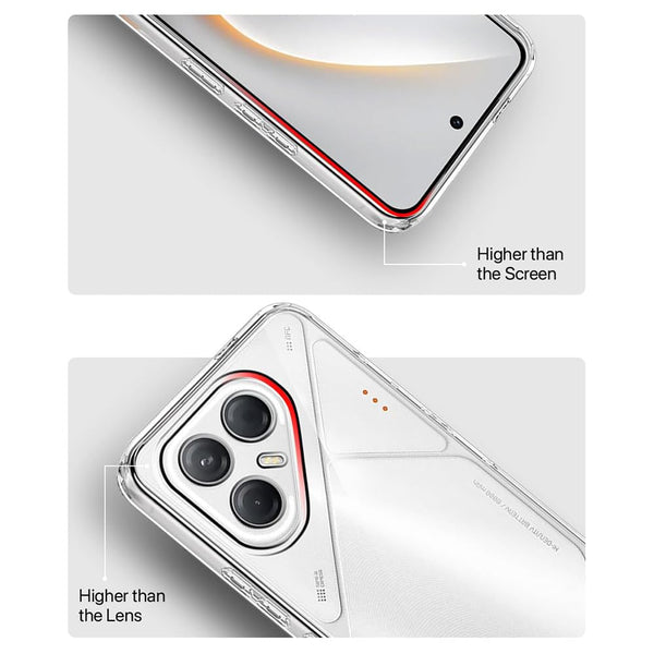 Mobielectro Clear Transparent Shockproof Scratch Resistant Protective Phone Case for Tecno POVA 7 Pro 5G