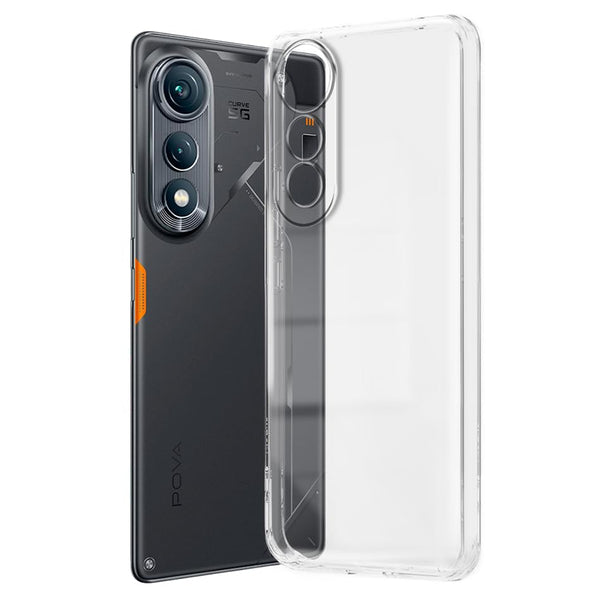 Mobielectro Clear Transparent Shockproof Scratch Resistant Protective Phone Case for Tecno Pova Curve 5G