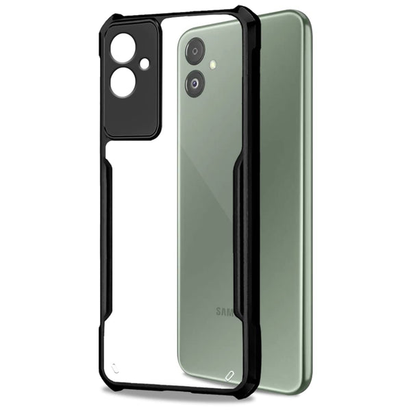 Mobielectro Camera Bump Protection | Slim Stylish 360 Protection Design |Crystal Clear | Shockproof Eagle Back Cover for Samsung F14 5G - Black