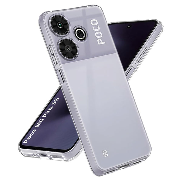Mobielectro Soft Silicon Transparent |Scratch Resistant Clear Case for POCO M6 Plus 5G