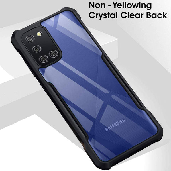 Mobielectro Camera Bump Protection | Slim Stylish 360 Protection Design |Crystal Clear | Shockproof Eagle Back Cover for Samsung A31 - Black