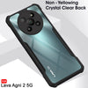 Mobielectro Camera Bump Protection | Slim Stylish 360 Protection Design |Crystal Clear | Shockproof Eagle Back Cover for Lava Agni 2 - Black
