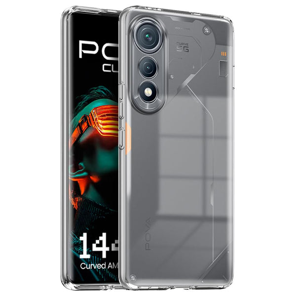 Mobielectro Clear Transparent Shockproof Scratch Resistant Protective Phone Case for Tecno Pova Curve 5G