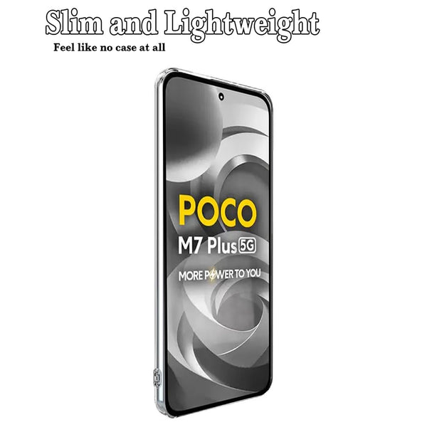 Mobielectro Clear Transparent Shockproof Scratch Resistant Protective Phone Case for POCO M7 Plus