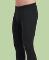 T.T. Men Regular Fit Cotton Rich With Elastomeric Finish Thermal Trouser Pack Of 5-Black