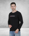 HiFlyers Men Black Regular Fit Printed Round Neck T-Shirt