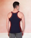 T.T. Men DesignerGym Vest Pack Of 2 Maroon-Grey -Navy-Maroon