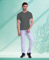 T.T. Poly Men Solid Grey Quick-Dry Tshirt