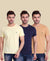 T.T. Cool Men T-Shirts Pack Of 3Lemon-Navy-Beige