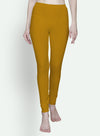 T.T. Women Solid Chudidar Cotton Lycra Cool Leggings -FIROZA - TURMERIC( Free Size)