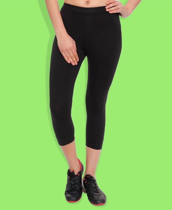 HiFlyers Women Yogawear Casual Capri Black