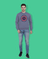 Hiflyers Men|Regular Fit|Chest Printed Cotton Fleece|Soft Stylish Casual Winter Wear Sweatshirt|Steel Grey-P17