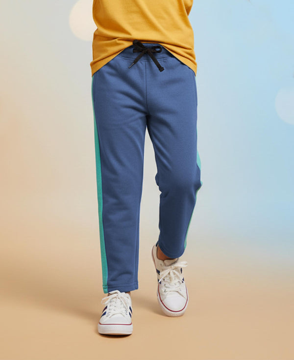 Hiflyers Boys & Girls|Regular Fit|Cotton Fleece Winter Lower|Warm & Soft | Drawstring Waist | Kids Casual Trackpant||Blue|-2-3Y