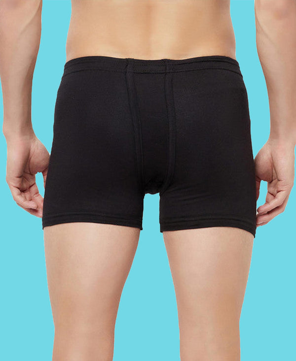 T.T. Mens Jazz Fine Long Inner Elastic TrunkPack Of 3 Black-Skin-Sky