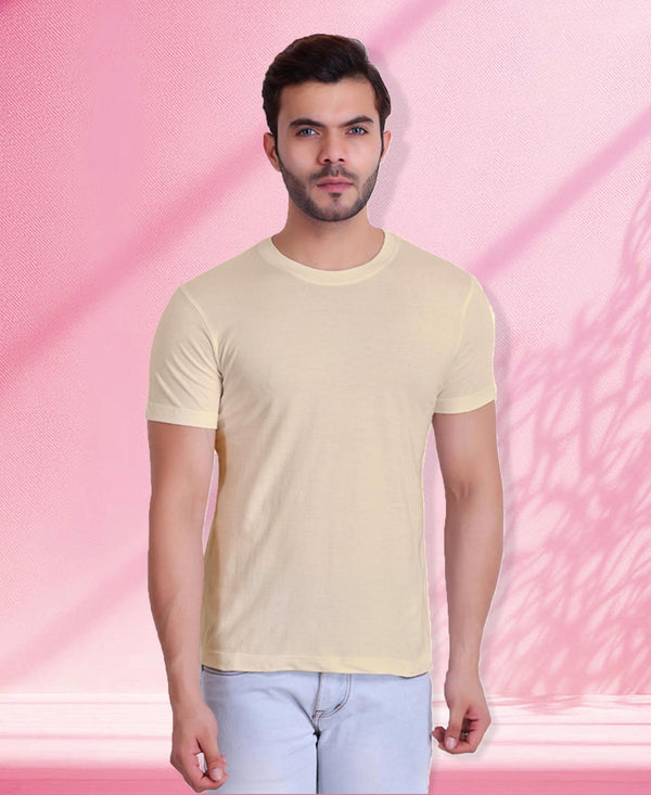 T.T. Poly Men Beige Quick-Dry Tshirt