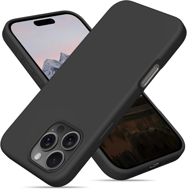 Mobielectro Waterkproof Soft Silicone Ultra Slim O.G Case for iPhone 16 pro max- Black