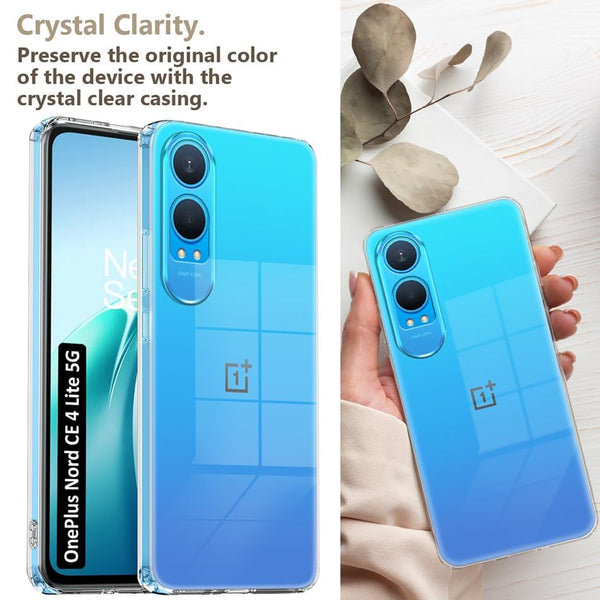 Mobielectro Soft Silicon Transparent |Scratch Resistant Clear Case for OnePlus Nord CE 4 Lite 5G
