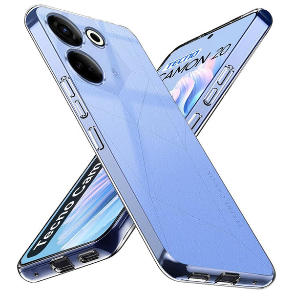 Mobielectro Clear Transparent Shockproof Scratch Resistant Protective Phone Case for Tecno Camon 20