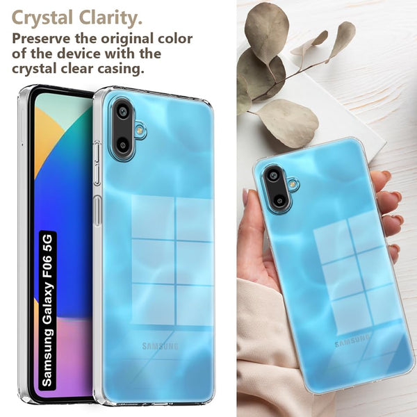 Mobielectro Soft Silicon Transparent |Scratch Resistant Clear Case for Samsung M06 5G