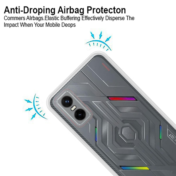 Mobielectro Clear Transparent Shockproof Scratch Resistant Protective Phone Case for Infinix GT 30 Pro 5G