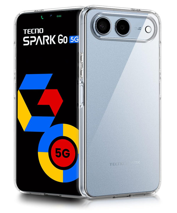 Mobielectro Clear Transparent Shockproof Scratch Resistant Protective Phone Case for Tecno Spark Go 5G