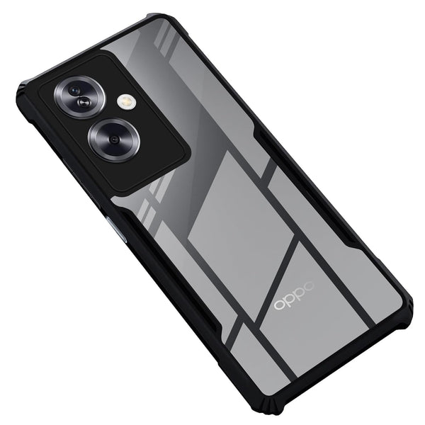 Mobielectro Camera Bump Protection | Slim Stylish 360 Protection Design |Crystal Clear | Shockproof Eagle Back Cover for Oppo A79 - Black