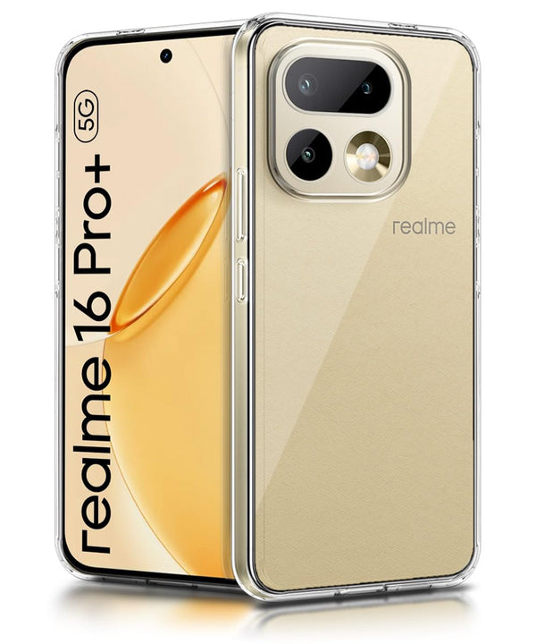 Mobielectro Clear Transparent Shockproof Scratch Resistant Protective Phone Case for Realme 16 Pro Plus 5G