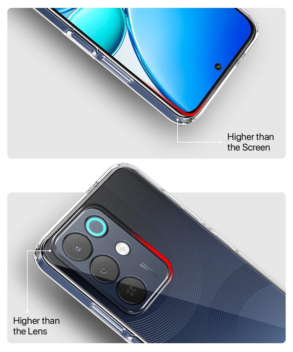 Mobielectro Clear Transparent Shockproof Scratch Resistant Protective Phone Case for Realme 15X 5G