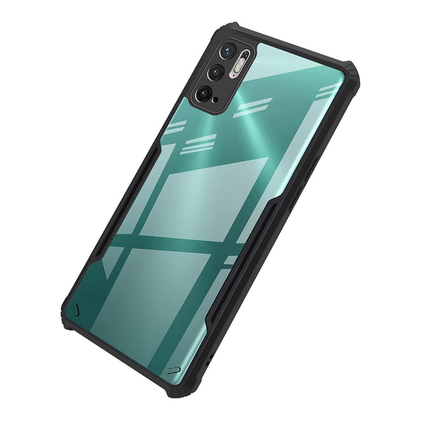 Mobielectro Camera Bump Protection | Slim Stylish 360 Protection Design |Crystal Clear | Shockproof Eagle Back Cover for RedMi Note 10T - Black