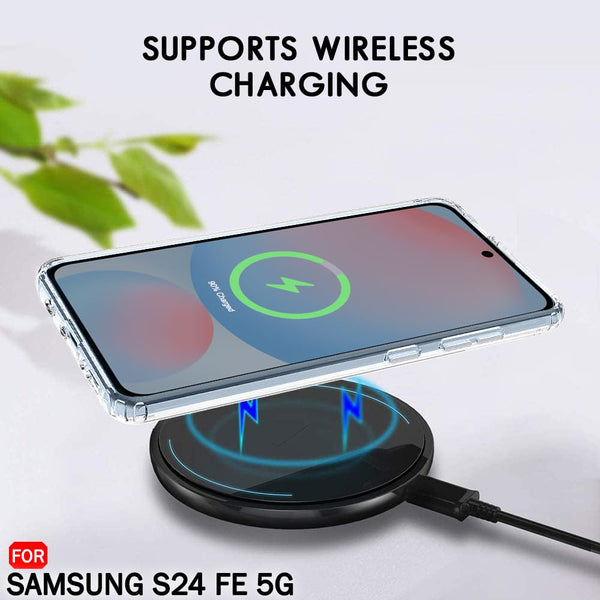 Mobielectro Soft Silicon Transparent |Scratch Resistant Clear Case for Samsung S24 FE 5G