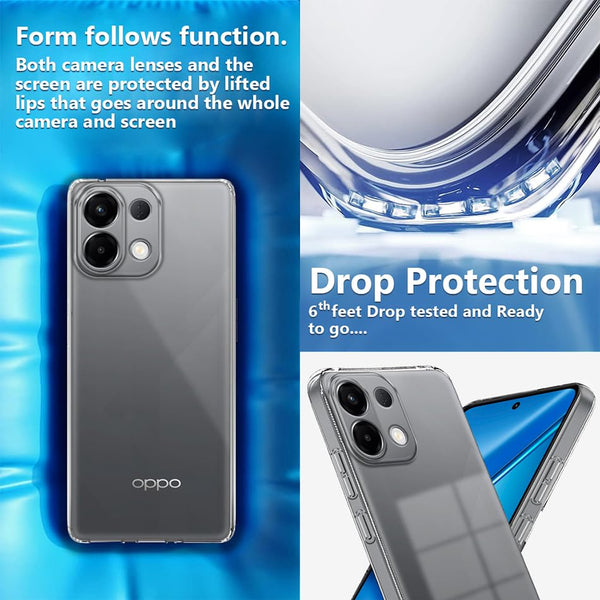 Mobielectro Soft Silicon Transparent |Scratch Resistant Clear Case for Oppo K13 5G