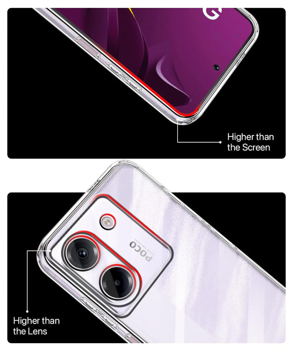Mobielectro Soft Silicon Transparent |Scratch Resistant Clear Case for POCO M7 Pro 5G