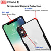 Mobielectro Camera Bump Protection | Slim Stylish 360 Protection Design |Crystal Clear | Shockproof Eagle Back Cover for iPhone X - Black